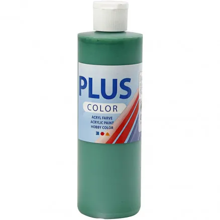 Plus Color hobbyfärg, klargrön, 250 ml / 1 flaska.