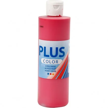 Plus Color hobbyfärg, grundröd, 250 ml / 1 flaska.