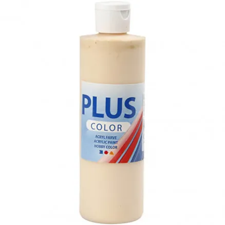 Plus Color hobbyfärg, ljus puder, 250 ml / 1 flaska.