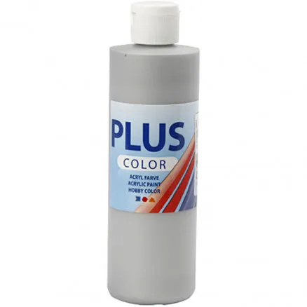 Plus Color hobbyfärg, silver, 250 ml / 1 flaska.