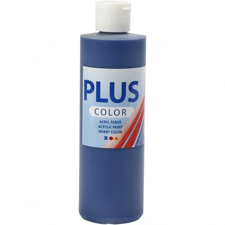 Plus Color hobbyfärg, marinblå, 250 ml / 1 flaska.