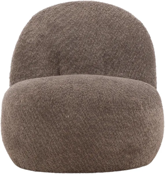 VENTURE DESIGN Omaha-fåtölj - brun bouclé-polyester