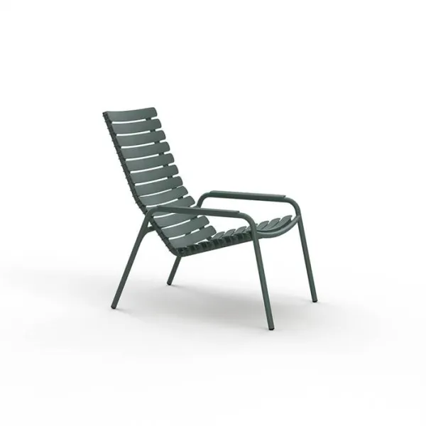 HOUE ReCLIPS lounge-stol av återvunnen plast - Olive Green