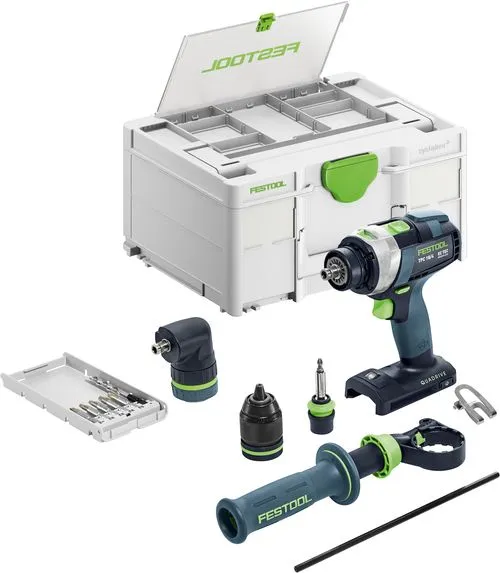 Festool batteridriven slagborrmaskin TPC 18/4 I-Basic-Set QUADRIVE
