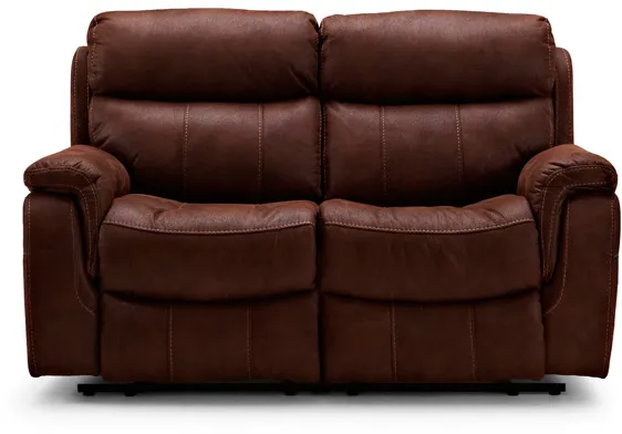 HAGA Arizona 2 biosoffa med elektrisk recliner - brunt mikrofibertyg