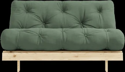 Karup Design Roots Bäddsoffa M. Madrass 140x200 756 Olive Green/Furuträd