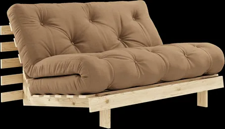Karup Design Roots Bäddsoffa M. Madrass 140x200 755 Mocca/Furuträd