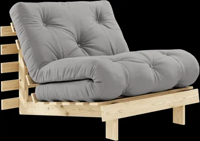 Karup Design Roots Bäddsoffa M. Madrass 90x200 746 Grå/Furuträd