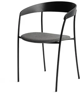 New Works Missing Matstol med Armstöd Svart Ek/Remix 3 163