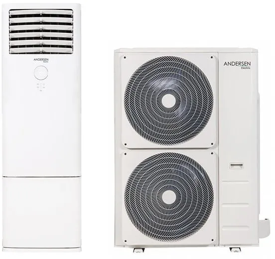 Andersen Electric Apollo 48000 luft/luft-värmepump, 18,5 kW, 45–370 m², vit